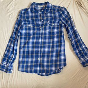 Blue and Yellow Plaid Old Navy Button Down